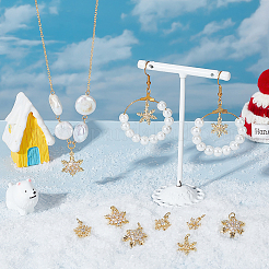 12 pièces 6 styles en laiton micro pavé pendentifs en zircone cubique claire&nbsp;KK-PH0012-24