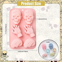 Stampi in silicone a forma di teschio&nbsp;ST-CJ0043-058