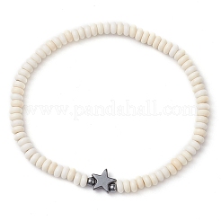 Bracelets extensibles en perles de turquoise synthétiques pour femmes et hommes&nbsp;BJEW-JB11336-03