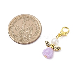 Décorations de pendentif acrylique ange&nbsp;HJEW-JM04015-02