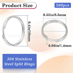 500 anello diviso in acciaio inossidabile 304&nbsp;STAS-SP0001-66C