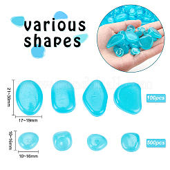 600 pz. 2 cabochon luminosi in plastica&nbsp;DIY-BC0004-72