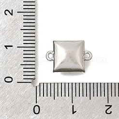 Breloques connecteurs en laiton micro pavé de zircones cubiques transparentes et de verre&nbsp;KK-N289-15P