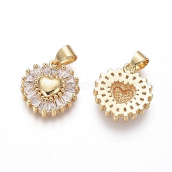 Pendentifs avec zircon cubiques à micro-pavés en laiton&nbsp;LS-ZIRC-I032-02G