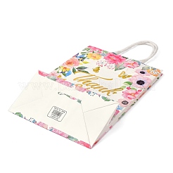 Sacs en papier rectangle d'estampage doré&nbsp;CARB-B002-01D