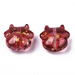 Perle di vetro verniciate a spruzzo trasparente&nbsp;DGLA-R052-001-E04