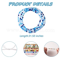 8 stücke 8 farben sommer schmuck taille perle&nbsp;AJEW-SZ0002-26