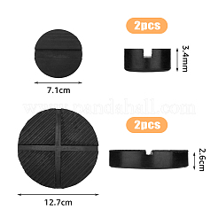 4 adattatore per martinetto in gomma a 2 stili per supporto martinetto&nbsp;AJEW-FH0004-28