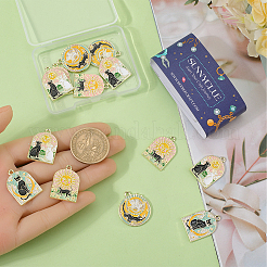 Colgantes de esmalte de aleación 16pcs 4 estilos&nbsp;ENAM-SC0004-90