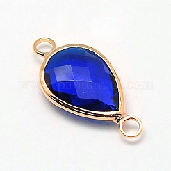 Goldfarbene tropfenförmige Verbindungselemente aus Messingglas&nbsp;GLAA-J010A-HF08-G