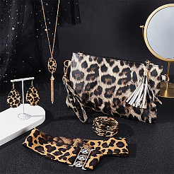 Schmucksets mit Leopardenmuster&nbsp;SJEW-UN0001-23