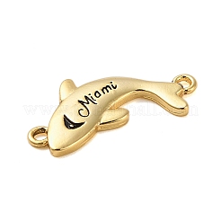 Strand Thema Rack Beschichtung Messing Delphin Stecker Charms&nbsp;KK-P261-08G-G07