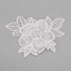 Accessori per costumi da ricamo in pizzo in fibra di latte&nbsp;DIY-WH0019-55