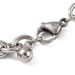 Anlaufgeschützte Charm-Armbänder aus 201er Edelstahl mit Kronenmotiv&nbsp;BJEW-B078-100P