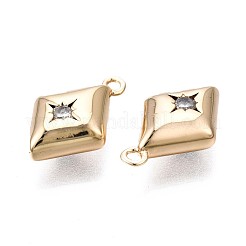 Breloques en laiton zircon cubique transparent&nbsp;KK-Q764-003