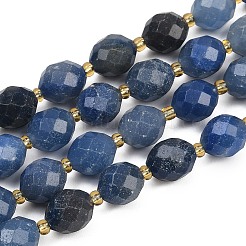 Natürliche blaue Aventurin (gefärbt und erhitzt) Perlenstränge&nbsp;G-N342-149I-12