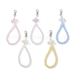 5 ciondolo decorativo con perline rotonde e nuvola in acrilico di 5 colori&nbsp;HJEW-JM03879