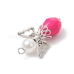 Angelo a forma di lacrima con pendenti in plastica ABS con perle finte&nbsp;PALLOY-JF03686