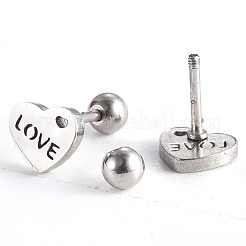Anlaufgeschützte 201 Edelstahl Barbell Knorpel Ohrringe&nbsp;EJEW-R147-28