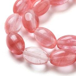 Perle di vetro di quarzo ciliegio fili&nbsp;G-B106-B02-01