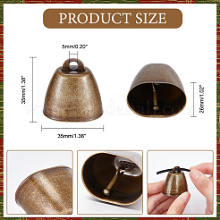 Pendenti a campana in ferro in stile tibetano&nbsp;LS-FIND-WH0034-22AB