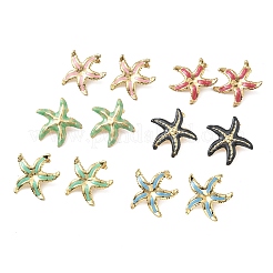 Pendientes de estrella de mar de acero inoxidable 304 esmaltados&nbsp;SA-CBA46AF-23G