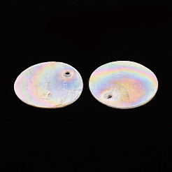 Galvanische natürliche Capiz Shell Anhänger&nbsp;SSHEL-T014-36