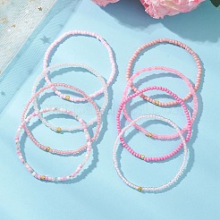 8 Stück Stretch-Armbänder aus Glasperlen für Damen&nbsp;BJEW-MZ00269