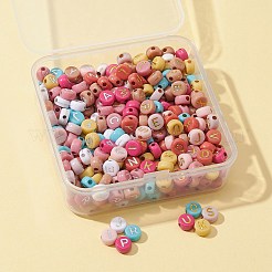 50g 2 couleurs de perles acryliques opaques de couleurs mélangées&nbsp;SACR-FS0001-10