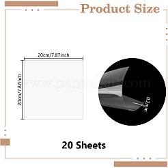 Láminas de plástico cuadradas&nbsp;DIY-WH0061-031B