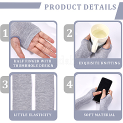 4 paire de gants tricotés sans doigts en fil de fibre acrylique&nbsp;AJEW-DJ0001-58E