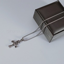 Ankh-Kreuz mit Auge des Ra 304 Edelstahl-Anhänger-Halsketten für Männer&nbsp;FS-WG3C167-01