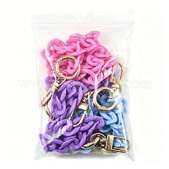 3 unidad de cadena decorativa de acrílico opaco de 3 colores para bolso&nbsp;HJEW-FS00091-03