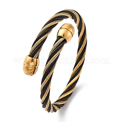 Bracelets joncs torques en acier inoxydable 304 pour femmes&nbsp;BJEW-P310-25MC