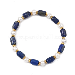 Stretcharmbänder aus natürlichem Lapislazuli&nbsp;BJEW-JB13865-02