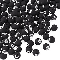100 Stück handgefertigte 8-Kugel-Perlen aus Polymer-Ton&nbsp;CLAY-TA0002-04