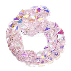 Chapelets de perles en verre électroplaqué&nbsp;EGLA-P066-02A-AB02