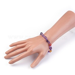 Bracciali elasticizzati con gioielli chakra&nbsp;BJEW-JB03941-05