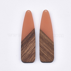 Grands pendentifs en résine et bois de noyer&nbsp;RESI-S358-98B