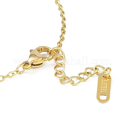 Braccialetti con ciondoli in acciaio inossidabile 304 placcato ionico (ip) per donna&nbsp;BJEW-K254-09G