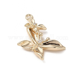 Pendentifs en laiton zircon cubique transparent&nbsp;KK-L208-63G