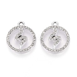 Pendenti con strass in lega di placcatura a cremagliera&nbsp;PALLOY-T091-21M-P