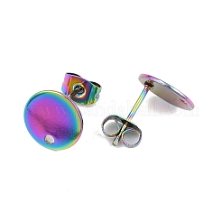 Boucles d'oreilles à tige en acier inoxydable 304 avec placage ionique (IP)&nbsp;STAS-P198-25-10mm-M