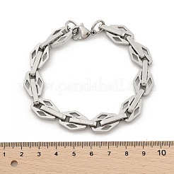 304 Edelstahl-Rhombus-Gliederkettenarmbänder für Frauen und Männer&nbsp;BJEW-F488-56P
