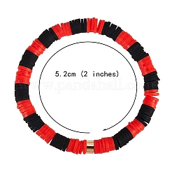 Handgemachte Heishi-Perlen-Stretch-Armbänder aus Fimo&nbsp;BJEW-JB05902-10