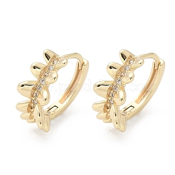 Orecchini a cerchio in ottone chiaro con zirconi cubici&nbsp;EJEW-Q014-24G