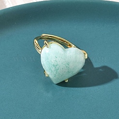Anillos de dedo de hemimorfita natural&nbsp;RJEW-Z124-01G