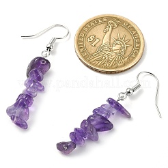 Set di orecchini pendenti con ametista naturale&nbsp;EJEW-JE06245-04