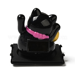 Figurines de chat porte-bonheur japonais à énergie solaire en plastique&nbsp;DJEW-K023-01A