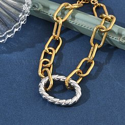 Zweifarbige Gliederarmbänder aus Edelstahl 304&nbsp;BJEW-P396-01E-A